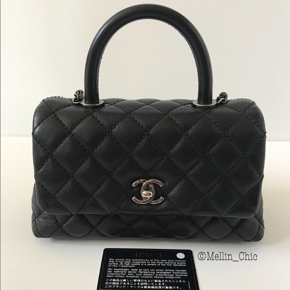 💓Sold💓Chanel Coco Black Mini Handle - Picture 6 of 12